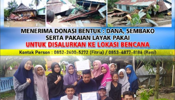 Bantu Korban Banjir, Pemuda dan remaja Desa Bontocini penggalangan dana keliling Kampung