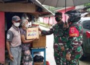 Kodim Kendari Bagikan Ratusan Sembako Kepada Warga Dimasa Pandemi Covid-19