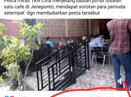 Chek Fakta: Video Viral Pesta Miras oleh TKA China di Jeneponto Terjadi Tahun 2017