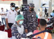 Lanal Mataram Gandeng Pelindo III Gelar Serbuan Vaksinasi Dosis Kedua