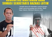 Jurnalis di Anggap Meruncing Masalah dan Adu Domba, Sekretaris Baznas Lotim di Somasi