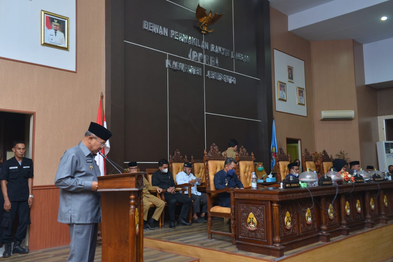 Bupati Jeneponto Hadiri Rapat Paripurna Perubahan Tentang KUA-P Dan PPAS-P 2021