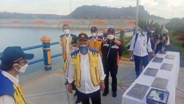 Menteri PUPR Bersama Bupati Jeneponto Tinjau Bendungan Karalloe