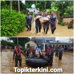 Gerak Cepat Lanal Mataram Bantu Evakuasi Korban Banjir di Lombok Barat