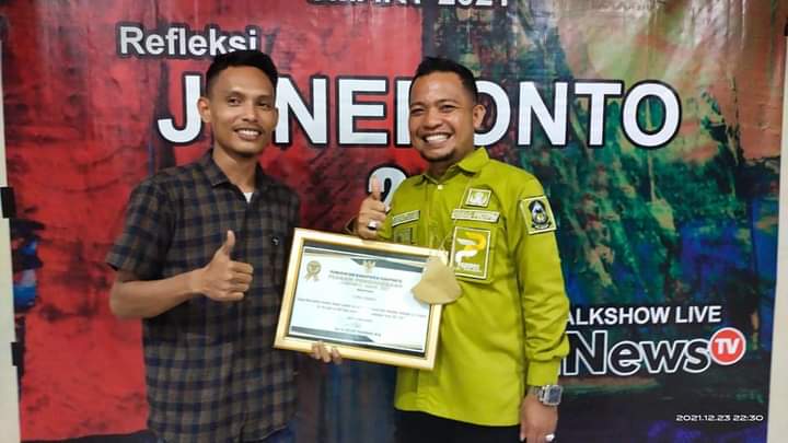 Media Online Topikterkini.com Sabet Penghargaan Jeneponto Award 2021