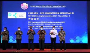 Pusat Data dan Informasi - DTO Kemenkes Raih TOP DIGITAL Awards 2021