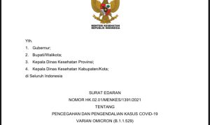 Kasus Konfirmasi Terus Meningkat, Kemenkes Terbitkan Edaran Pencegahan dan Pengendalian COVID-19 Varian Omicron