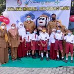 Di Kecamatan Sunggal Anak-anak SD Melaksanakan Vaksin Pertama