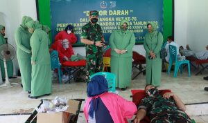 Peringati HUT Ke-76,Persit KCK Kodim 1426/Takalar Gelar Donor Darah