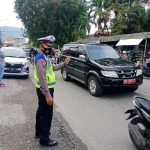 Cegah Kemacetan, Personel Satlantas Polres Banggai Diturunkan di Pasar Takjil