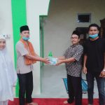 Tim Posko PPKM Nagari Kampung Pinang  Bagikan Masker dan Sabun Cuci Tangan Gratis di Masjid Takwa Panca Gata Kampung Durian