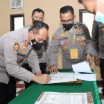 Kapolres Takalar Pimpin Penandatanganan Pakta Integritas Penerimaan Anggota Polri Tahun 2022