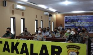 Bersama Forkopimda, Kapolres Takalar Ikuti Rakor Lintas Sektoral Dengan Kapolri