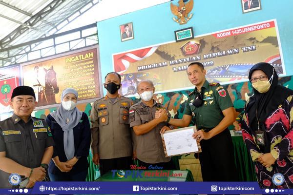 Bupati Jeneponto Hadiri Launching Penyaluran BTPKLWN-TNI Di Makodim 1425