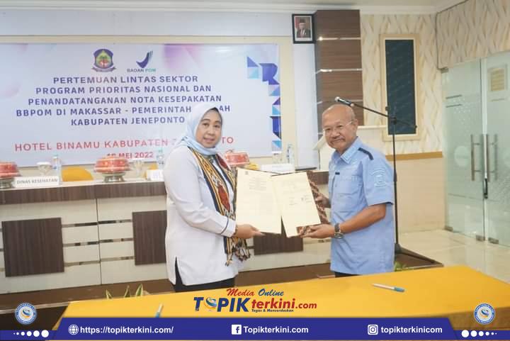 Pemkab Jeneponto Bersama BBPOM Makassar Tandatangani MoU