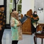 HJ. SUMIATUN (Wakil Bupati Lombok Barat) Lantik 124 Pejabat Eselon  III Dan IV