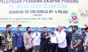 Wabup Takalar Dampingi Mentan RI Pada Pelepasan Perdana Ekspor Porang