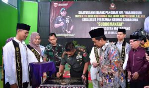 Dandim 1426/Takalar Dampingi Pangdam XIV/Hasanuddin Resmikan Gedung Serba Guna Ponpes Mahyajatul Qurra’ Lassang