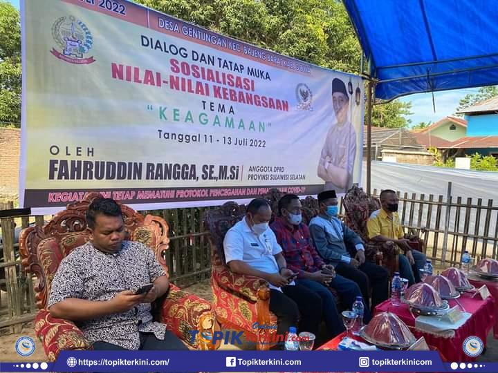Fahruddin Rangga Laksanakan sosialisasi Nilai-Nilai Kebangsaan di Desa Gentungang Bajeng Barat Takalar
