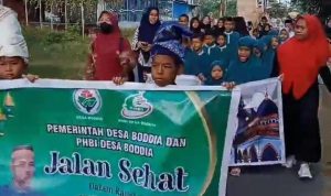 Pemdes Boddia Semarakkan Tahun Baru Islam Dengan Jalan Sehat dan Tabligh Akbar