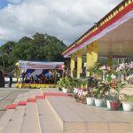 Pemerintah Kabupaten Nias Utara melaksanakan Upacara Penurunan Bendera