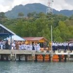 Sambut HUT Kemerdekaan RI Ke- 77, Pemda Parimo Gelar Upacara Bendera Dalam Air