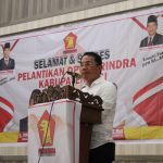 Hadiri Pelantikan Pengurus DPC Gerindra Sigi, Moh. Irwan Lapata  berharap Parpol Ciptakan Atmosfer Politik Yang Santun