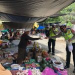 Unit Kamsel SatLantas Polres Donggala Laksanakan Giat Penerangan Keliling (Penling) Di Dalam Pasar Manonda