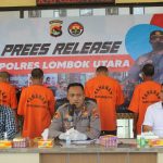 Hasil Ungkap Kasus Selama 1 Bulan, Kapolres Lombok Utara Pimpin Konferensi pers