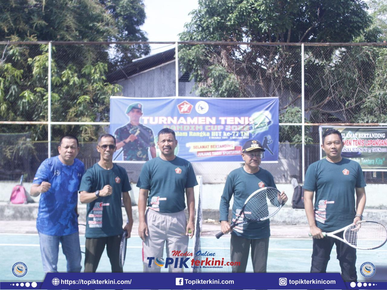 Turnamen Tenis Dandim 1425/Jeneponto Cup 2022 Meriahkan HUT TNI Ke-77