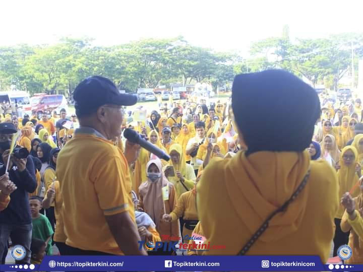 Meriahkan HUT Ke-58 Partai Golkar, Ribuan Warga Jeneponto Ikut Jalan Santai