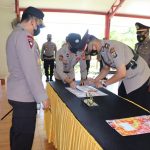 Kapolres Buol Pimpin Upacara Sertijab Kasat Lantas Serta Kapolsek Bokat
