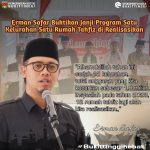 Erman Safar Buktikan Janji, Program 1 Kelurahan 1 Rumah Tahfiz Direalisasikan Dengan Sukse.