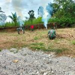Anggota Koramil 03 Lubuk Basung Goro Masal Persiapan kunjungan komandan KOREM.