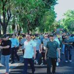 Personil Polres Takalar Meriahkan Jalan Santai HUT Ke-77 TNI di Makodim 1426 Takalar