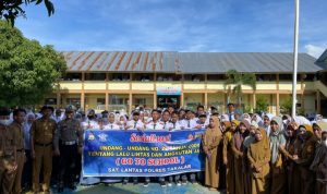 Hari ke-8 Operasi Zebra, Sat Lantas Polres Takalar Sosialisasi di SMA Negeri 1 Takalar