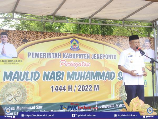 Pemkab Jeneponto Peringati Maulid Nabi Muhammad SAW Dihalaman Kantor Bupati