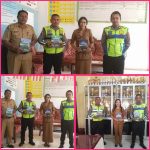 Satlantas Polres Morowali Utara bagikan buku pendidikan lalu lintas kepada para pelajar