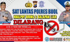 Sambangi Toko dan Bengkel, Kasat Lantas Polres Buol Tegaskan Tidak Menjual Sembarang Knalpot Brong !