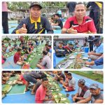 Luar Biasa, Kalapas Lubuk Basung Makan Bersama Jajarannya Dengan Para Warga Binaan Duduk Bersila Bersama.