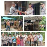 Kapolres Agam Letakkan Batu Pertama Bedah Rumah Warga di Jorong Bantu Hampar Lubuk Basung Agam.