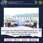 Peringati Hari Bhakti Pemasyarakatan ke – 59 Lapas Kelas III Kolonodale Laksanakan Upacara Tabur Bunga