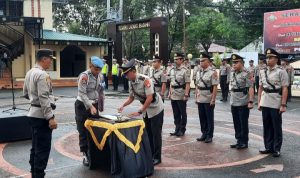 Kapolres AKBP Gotam Hidayat Pimpin Sertijab 3 PJU Polres Takalar