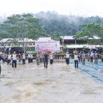 Sinergitas TNI Polri. Polres Morowali Utara menggelar Olahraga bersama