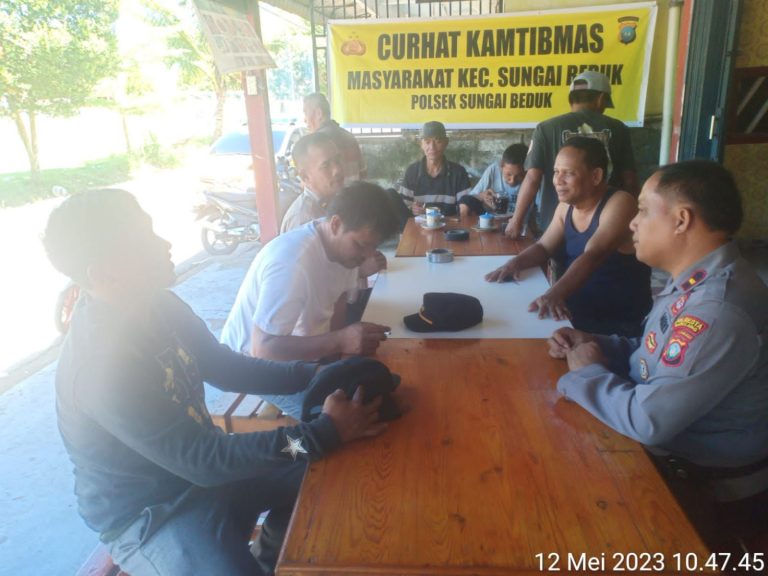 Ajak Warga Jaga Kamtibmas, Polsek Sei Beduk Gelar Curhat Jumat di Kedai Kopi Sei Pancur