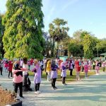Jaga Kebugaran, Ibu Persit Kodim 1426/Takalar Rutin Gelar Senam Bersama