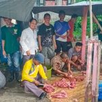 ANGGOTA Dewan Dapil Banjarmasin Barat Bagikan Daging Qurban Kepada Masyarakat Belitung Utara