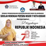 Semarakkan Kemerdekaan RI, SMPN 17 Kendari Mengucapkan Dirgahayu RI Ke-78