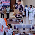 Bupati Morut Kukuhkan Paskibraka, Nanda dan Alya di Daulat Pembawa Baki Bendera Merah Putih