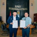 Bupati Morut dan Rektor Unsimar Poso Teken MoU di Bidang Pengembangan SDM